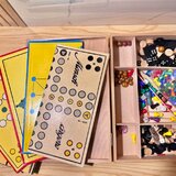 Set jocuri clasice in cutie de lemn – 6 jocuri in 1 perfect pentru familii